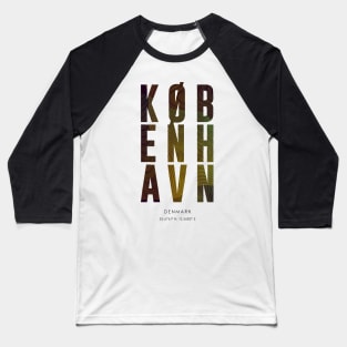 Kobenhavn, Copenhagen city typography Baseball T-Shirt